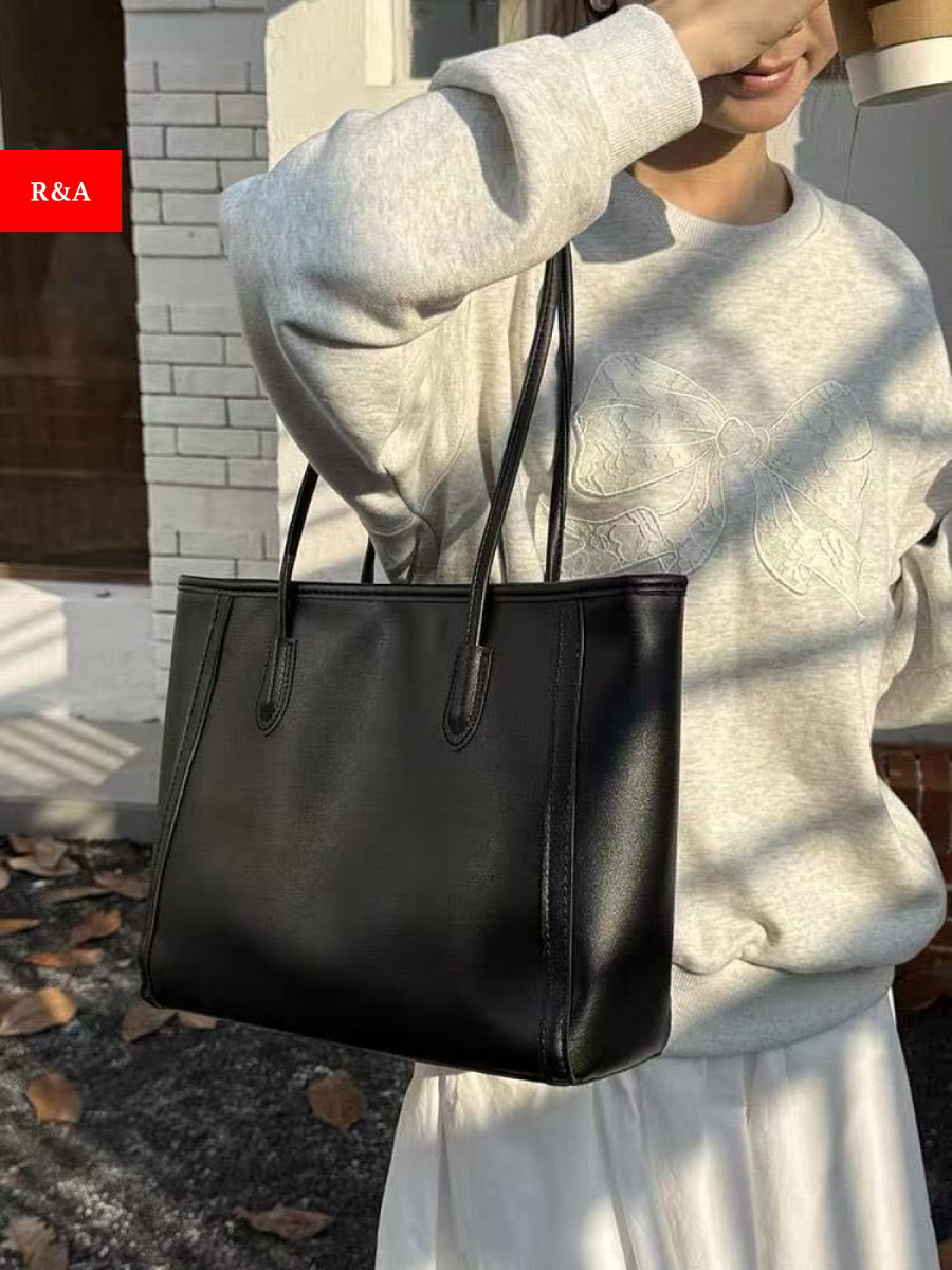 Сумка шоппер R&amp;A экокожа черный купить,NaN