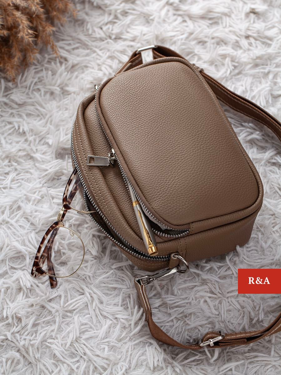 Сумка кросс-боди R&amp;A искусственная кожа коричневый купить,NaN