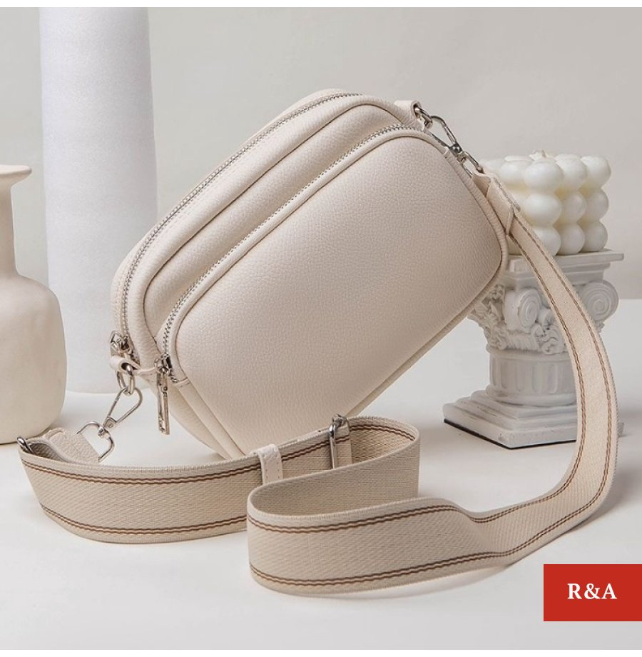 Сумка кросс-боди R&amp;A искусственная кожа белый купить,NaN