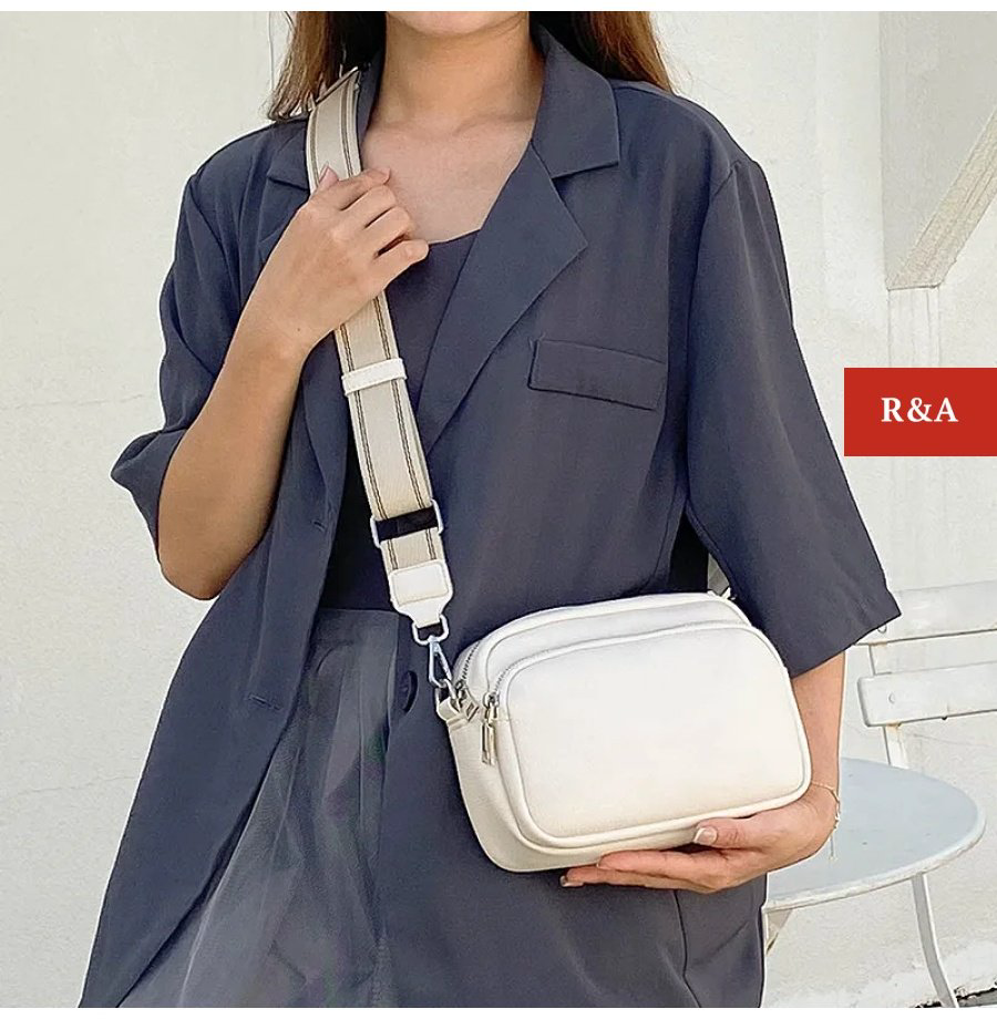 Сумка кросс-боди R&amp;A искусственная кожа белый купить,NaN