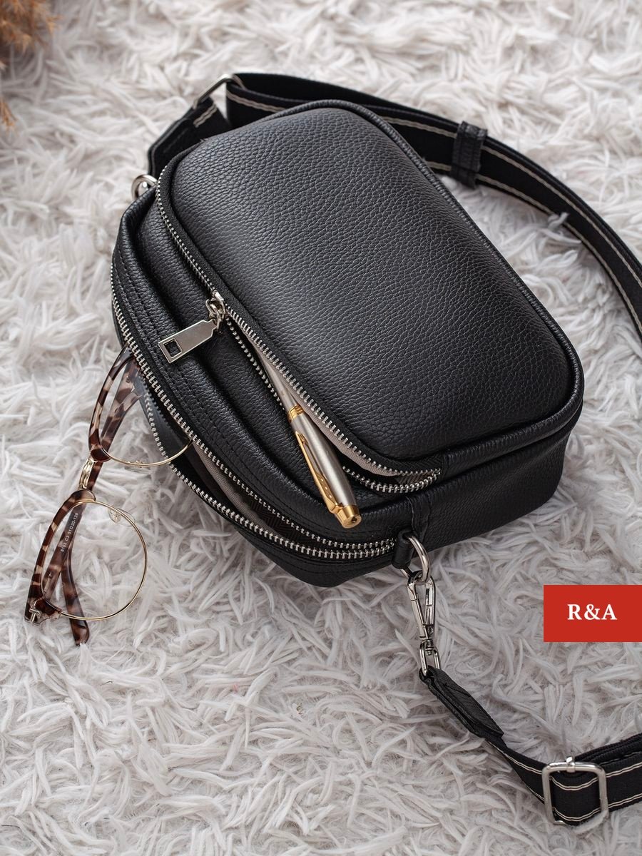 Сумка кросс-боди R&A искусственная кожа черный - ForteMarket Сумка кросс-боди R&A искусственная кожа черный купить,0