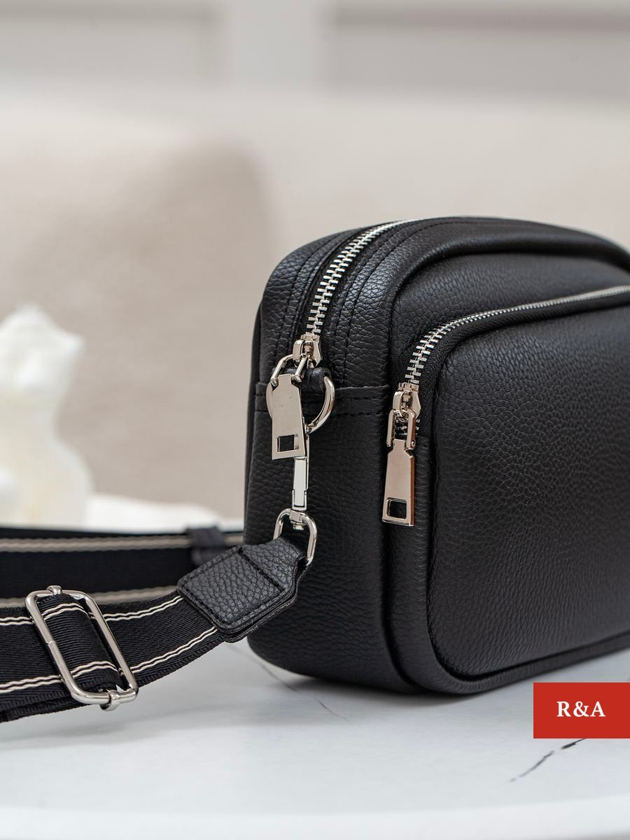 Сумка кросс-боди R&amp;A искусственная кожа черный купить,NaN