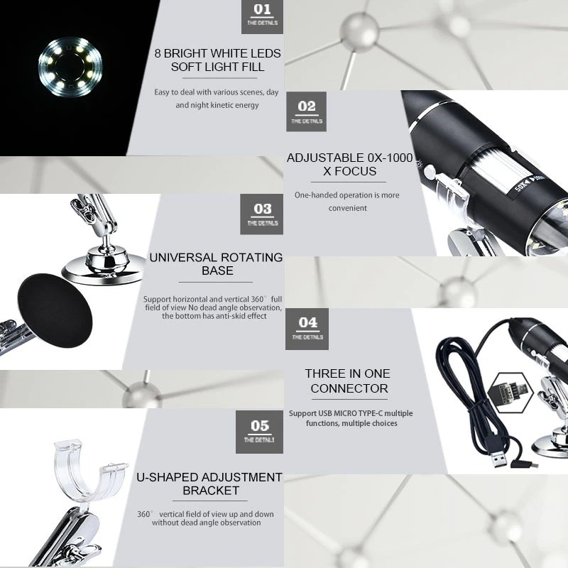 Микроскоп Kerui 1600X Zoom - ForteMarket Микроскоп Kerui 1600X Zoom купить,0