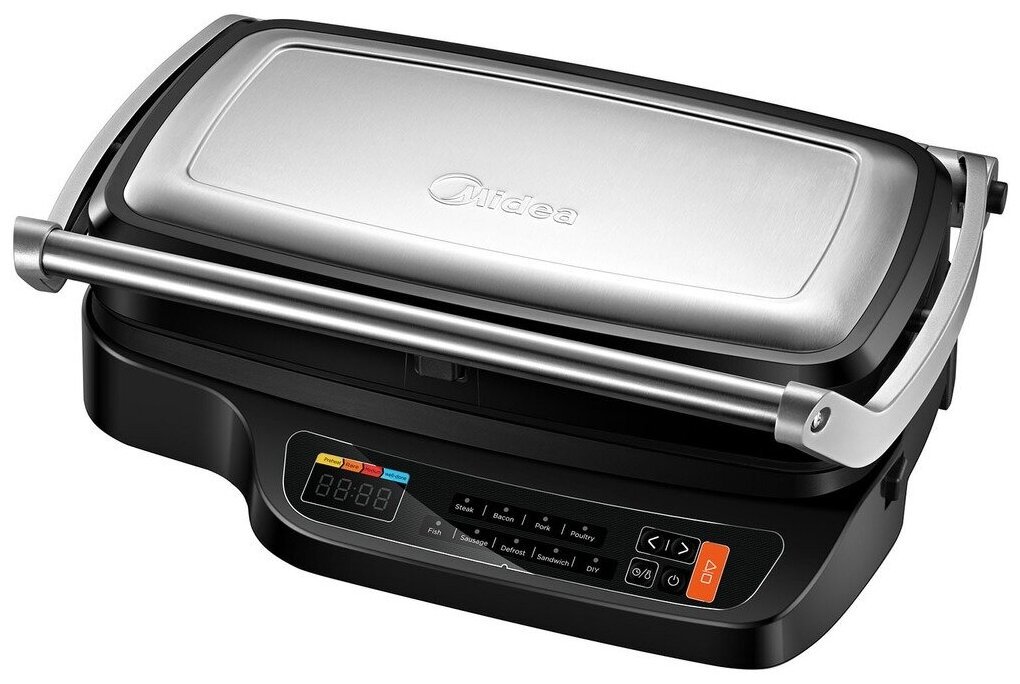Гриль Midea MGR-4500 черно-серебристая