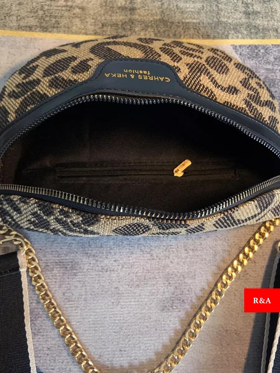 Сумка кросс-боди R&A искусственная кожа, полиэстер черный, леопард - ForteMarket Сумка кросс-боди R&A искусственная кожа, полиэстер черный, леопард купить,0