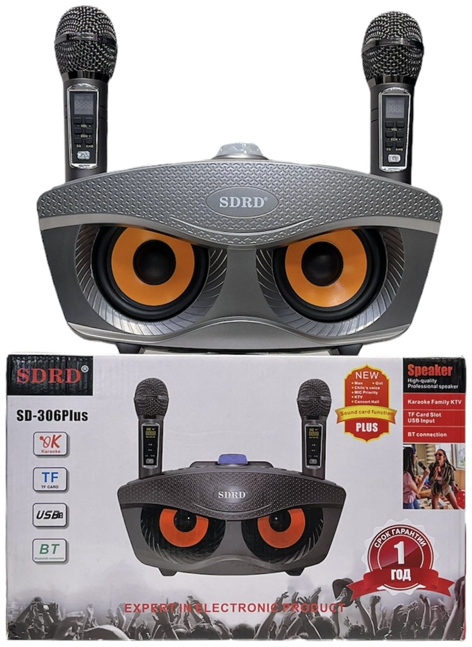 Портативная колонка SDRD OWL SD-306 Plus серый купить,NaN