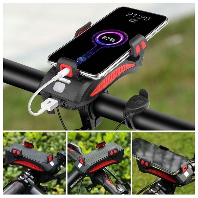 Фонарь 4000mah красный купить,0