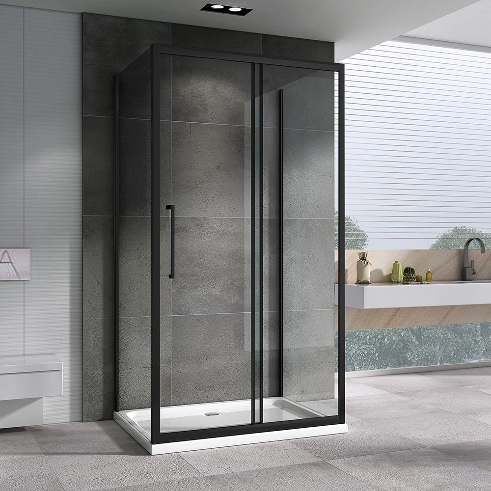 Душевое ограждение Abber двухстенное AG30150BH-S80B-S80B, 1500х800х1950 мм купить,NaN