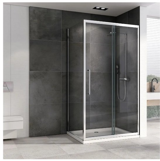 Душевое ограждение Abber двухстенное AG30130H-S90, 900х1950 мм