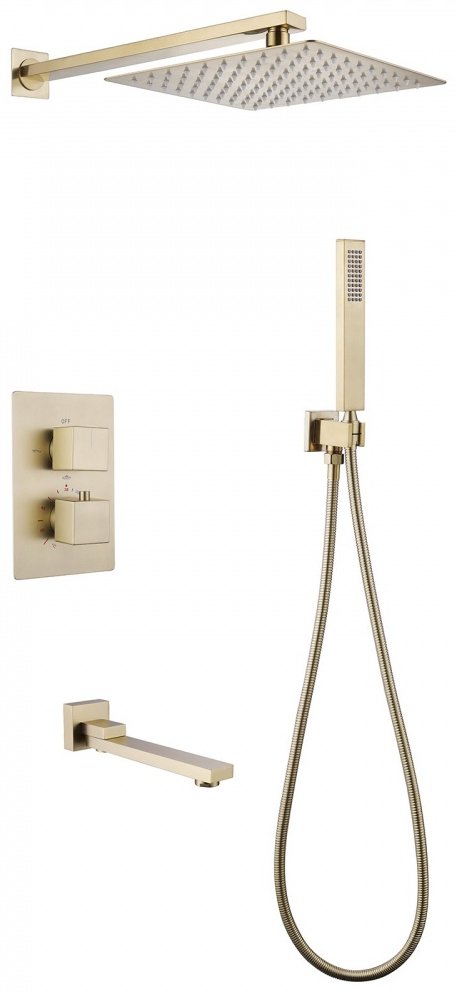 Душевая система Abber Daheim AF8250G золотой сатин