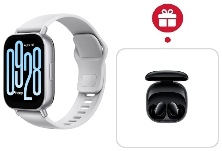 Смарт-часы Redmi Watch 5 Active 51мм серебристый-серый + подарок
