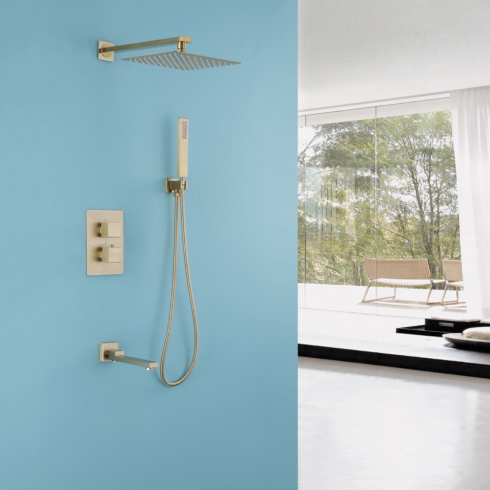 Душевая система Abber Daheim AF8250G золотой сатин