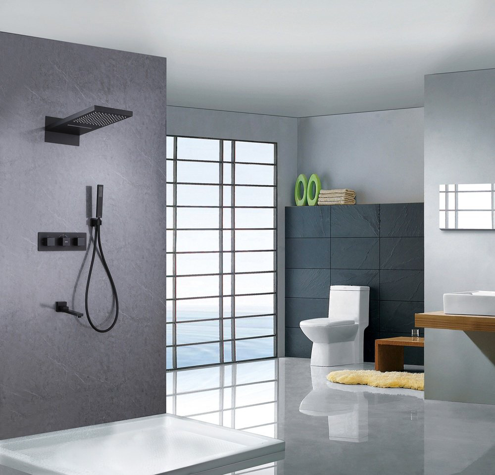Душевая система Abber Daheim AF8253B черный купить,NaN