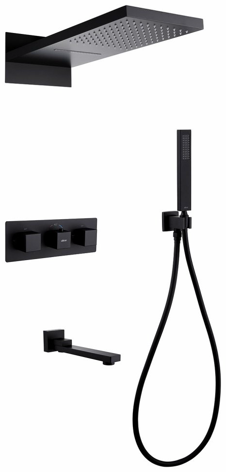 Душевая система Abber Daheim AF8253B черный купить,NaN