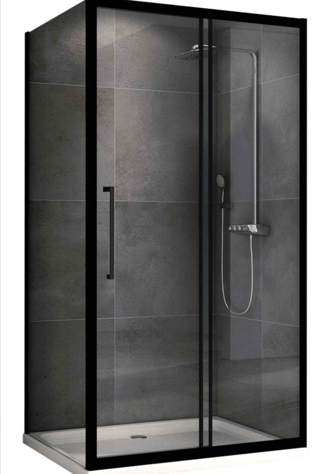 Душевое ограждение Abber трехстенное AG30130BH-S50B, 1300х1950 мм купить,NaN