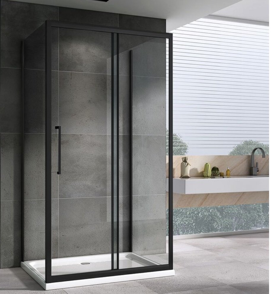 Душевое ограждение Abber трехстенное AG30130BH-S50B-S50B, 1300х1950 мм купить,0