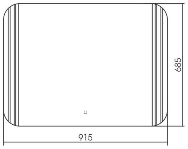 Зеркало настенное Abber See AG6101S 91.5x68.5см купить,156200