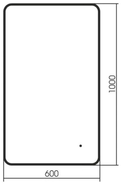 Зеркало настенное Abber See AG6102SCB 60x100см купить,244100