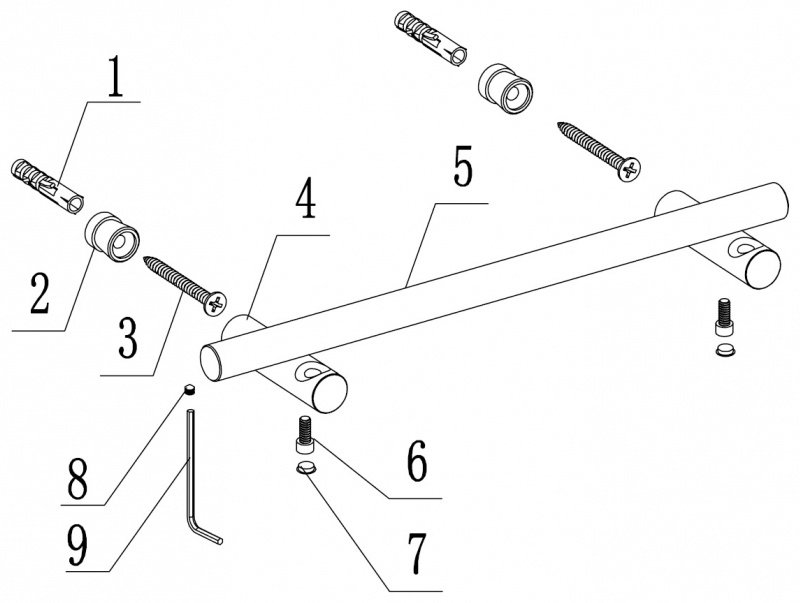 Abber держатель Osten 316 AA1853BG 1 шт, нержавеющая сталь