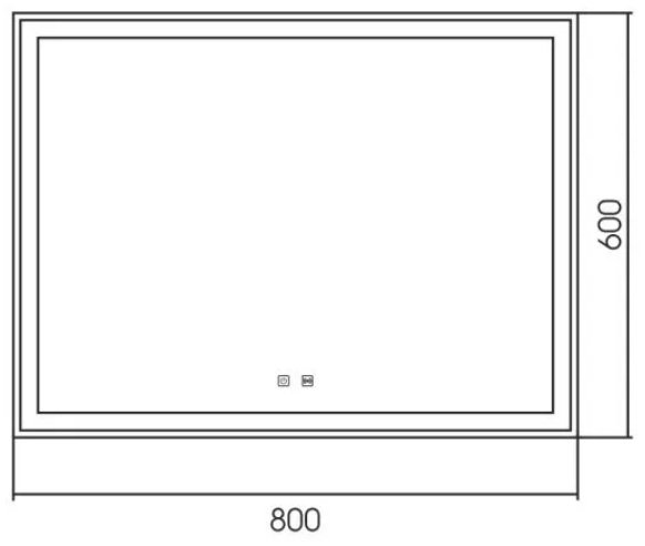 Зеркало настенное Abber See AG6104SP 80x60см купить,NaN