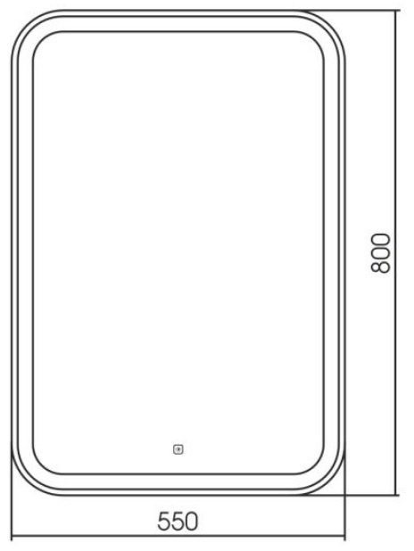 Зеркало настенное Abber See AG6106S 55x80см купить,168500
