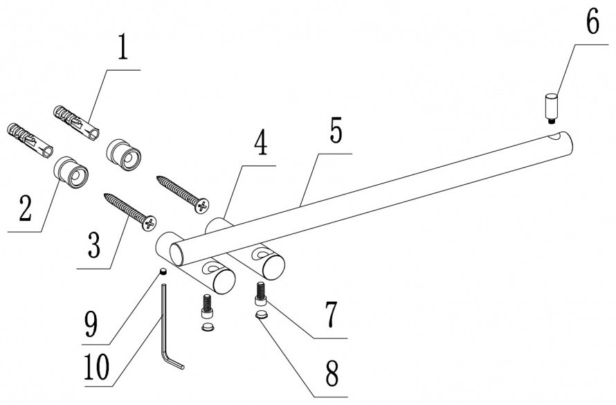 Abber держатель Osten 316 AA1854BST 1 шт, нержавеющая сталь