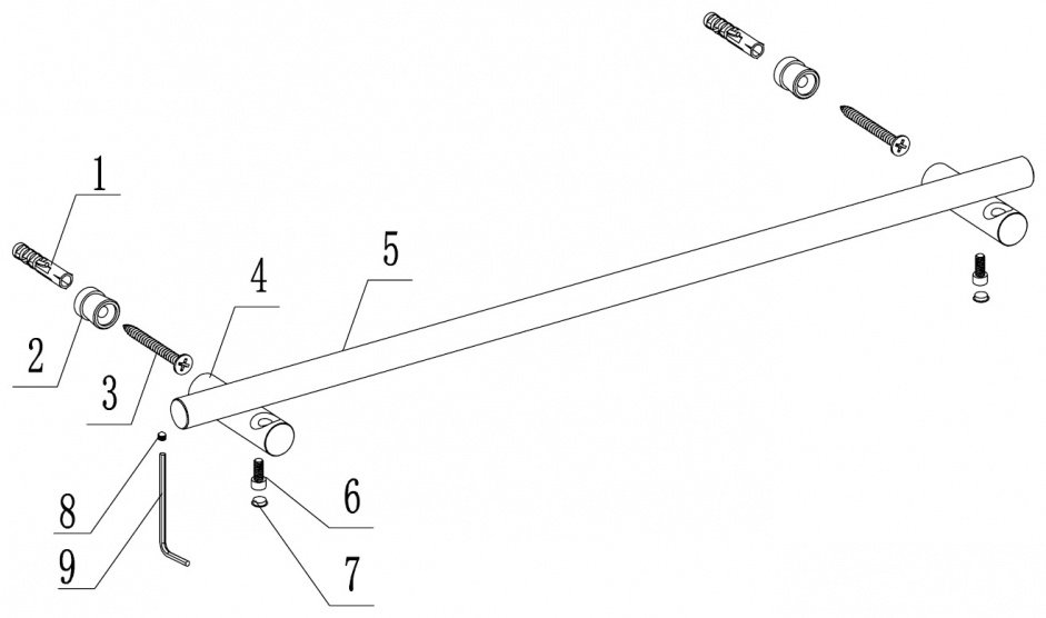 Abber держатель Osten 316 AA1856BG 1 шт, нержавеющая сталь