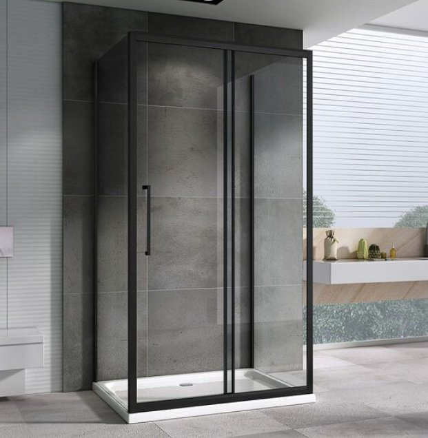 Душевое ограждение Abber трехстенное AG30140BH-S60B-S60B, 600х1950 мм купить,NaN
