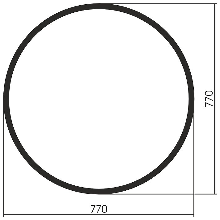 Зеркало настенное Abber 77x77 см - ForteMarket Зеркало настенное Abber 77x77 см купить,0