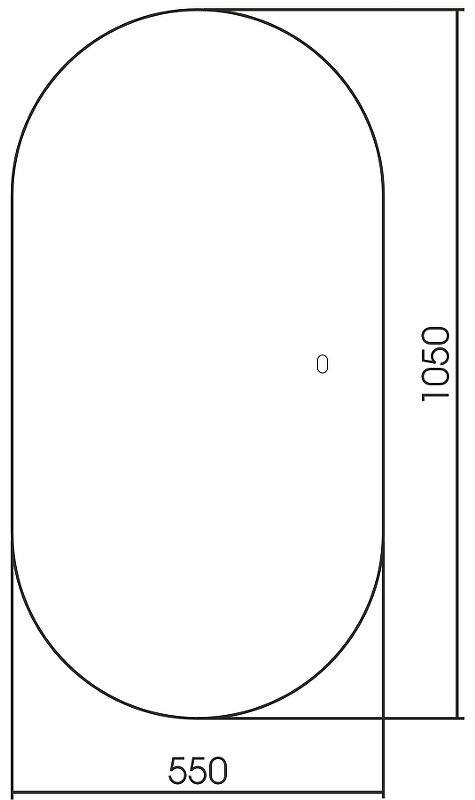 Зеркало настенное Abber 55x105 см купить,142700