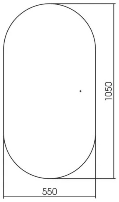Зеркало настенное Abber 55x105 см