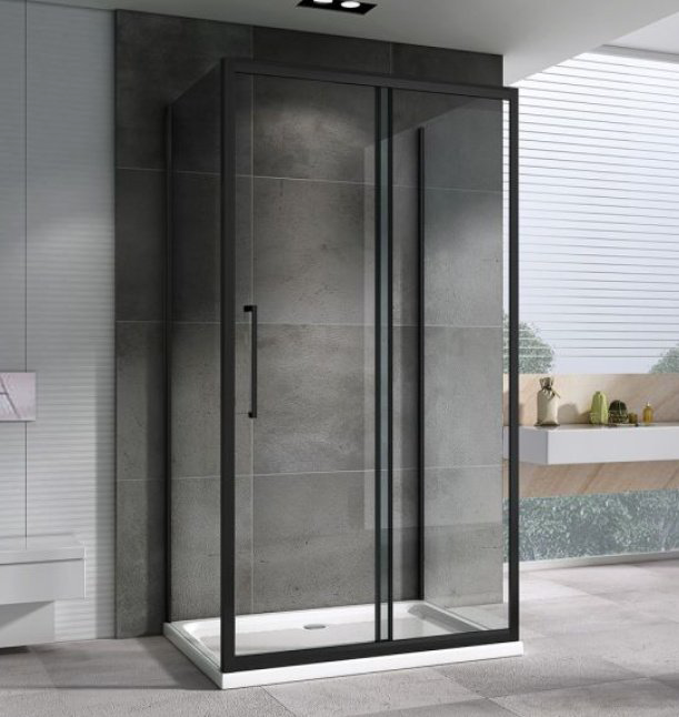 Душевое ограждение Abber трехстенное AG30140BH-S90B-S90B, 900х1950 мм купить,NaN
