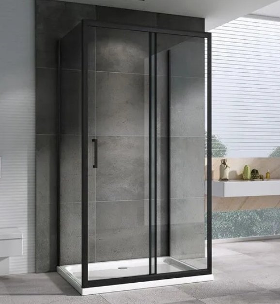 Душевое ограждение Abber трехстенное AG30140B-S100B-S100B, 1000х1950 мм купить,NaN
