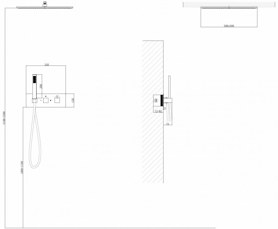Душевая система Abber Daheim AF8255NG графит купить,NaN