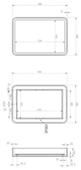 Зеркало настенное Abber 55x80 см купить,0