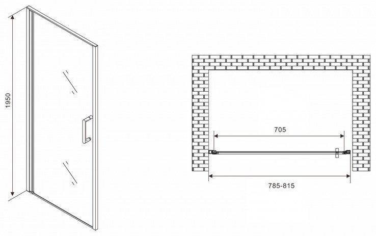 Душевое ограждение Abber одностенное Sonnenstrand AG04080B, 80х80х195 мм купить,0