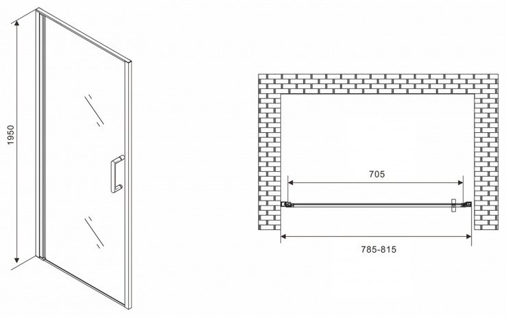 Душевое ограждение Abber одностенное Sonnenstrand AG04080B, 80х80х195 мм купить,NaN