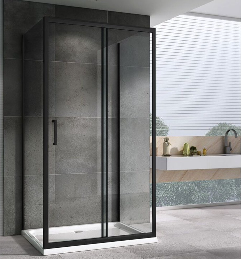 Душевое ограждение Abber трехстенное AG30140B-S50B-S50B, 1400х1950 мм купить,NaN