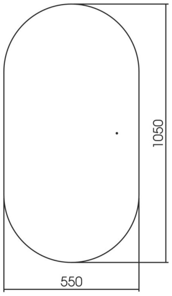 Зеркало настенное Abber 55x105 см купить,226900