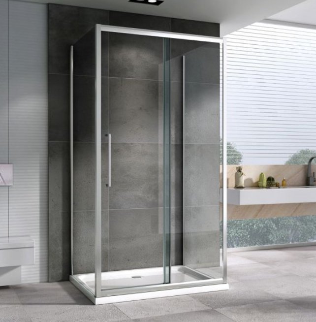 Душевое ограждение Abber трехстенное AG30140H-S100-S100, 1000х1950 мм - ForteMarket Душевое ограждение Abber трехстенное AG30140H-S100-S100, 1000х1950 мм купить,0