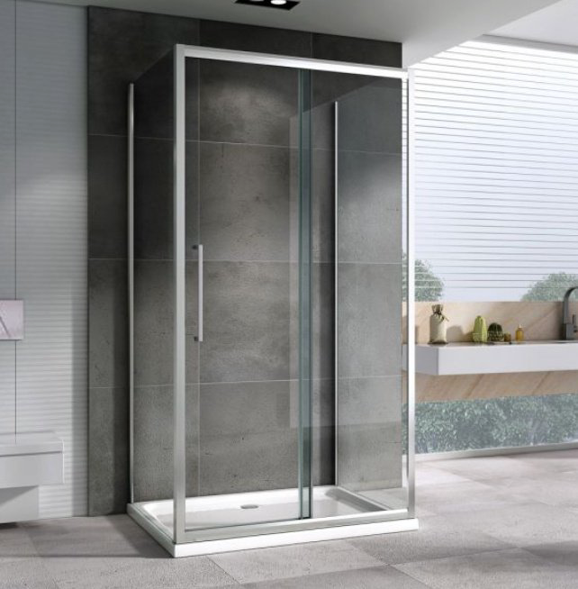 Душевое ограждение Abber трехстенное AG30140H-S100-S100, 1000х1950 мм купить,NaN