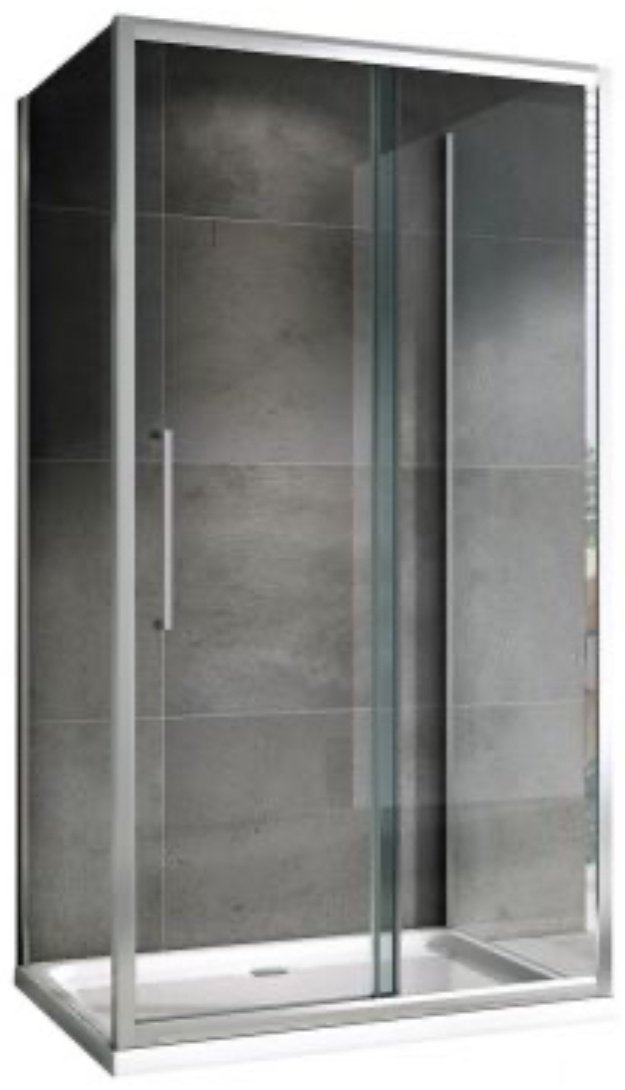 Душевое ограждение Abber трехстенное AG30140H-S50-S50, 1400х1950 мм
