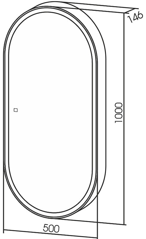 Зеркало напольное Abber 50x100 см купить,0