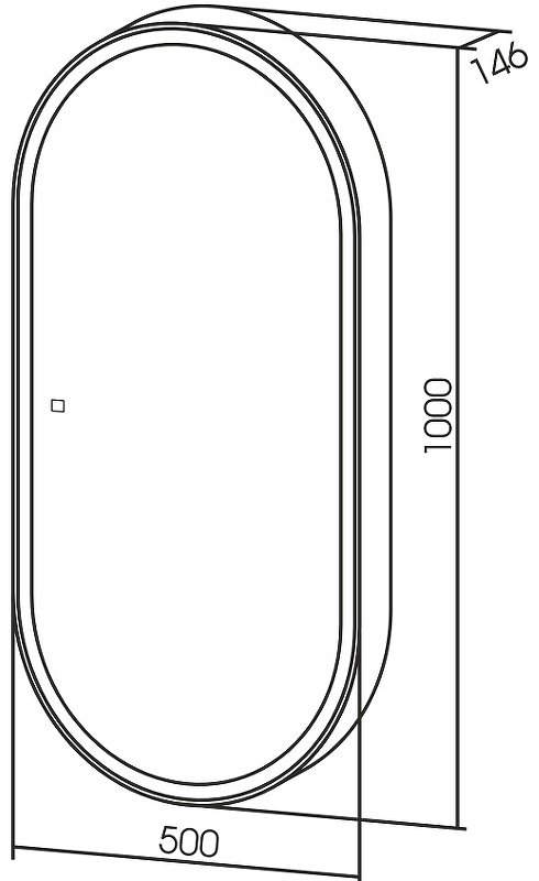Зеркало Abber Kontur AG6339S 50x100см купить,261400