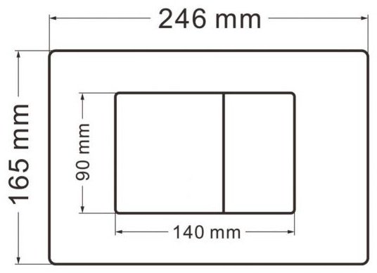 Abber кнопка смыва AC0120RG