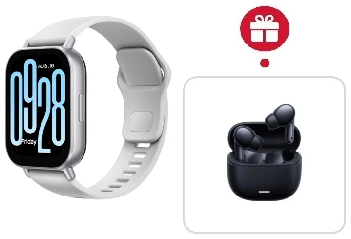 Смарт-часы Redmi Watch 5 Active 51мм серебристый-серый + подарок