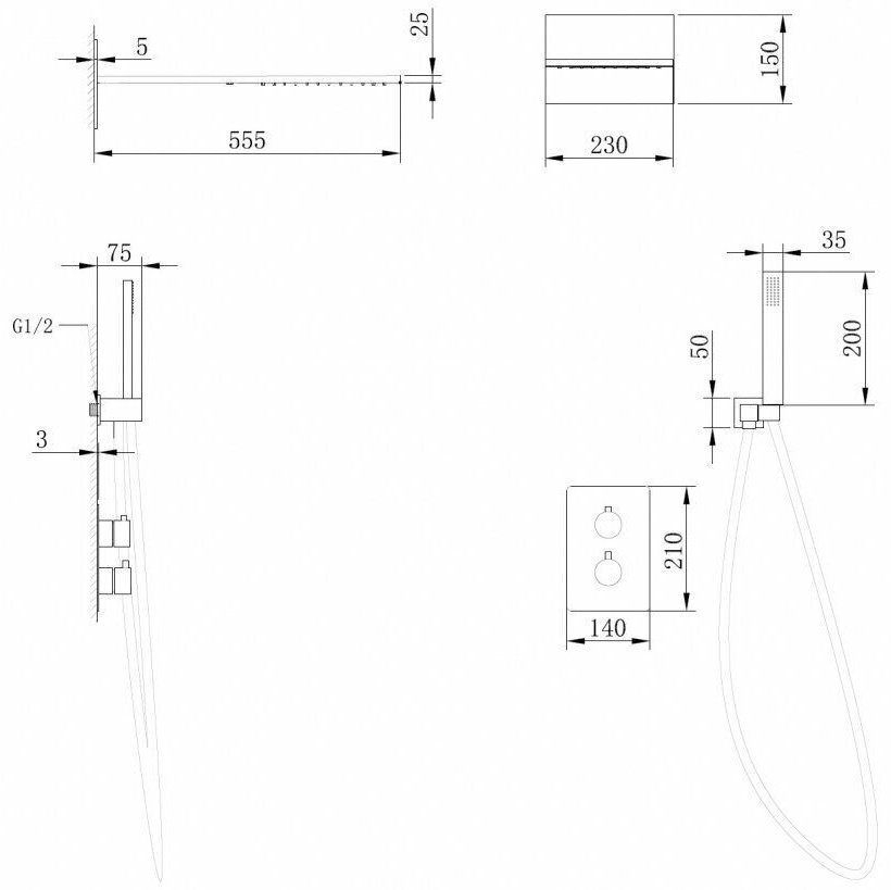 Abber душевая панель Weiss Insel AF8052 - ForteMarket Abber душевая панель Weiss Insel AF8052 купить,0