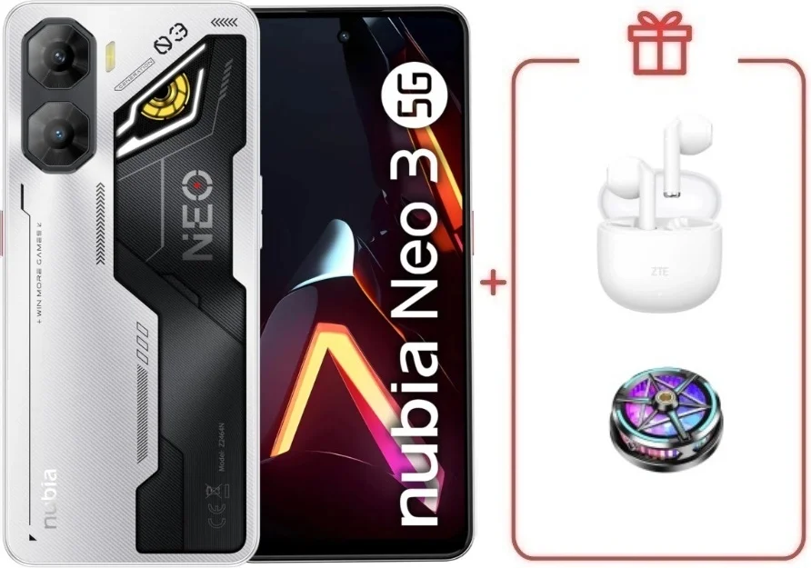 Смартфон ZTE Nubia Neo 3 5G 8/256GB серебристый + подарок  купить,NaN