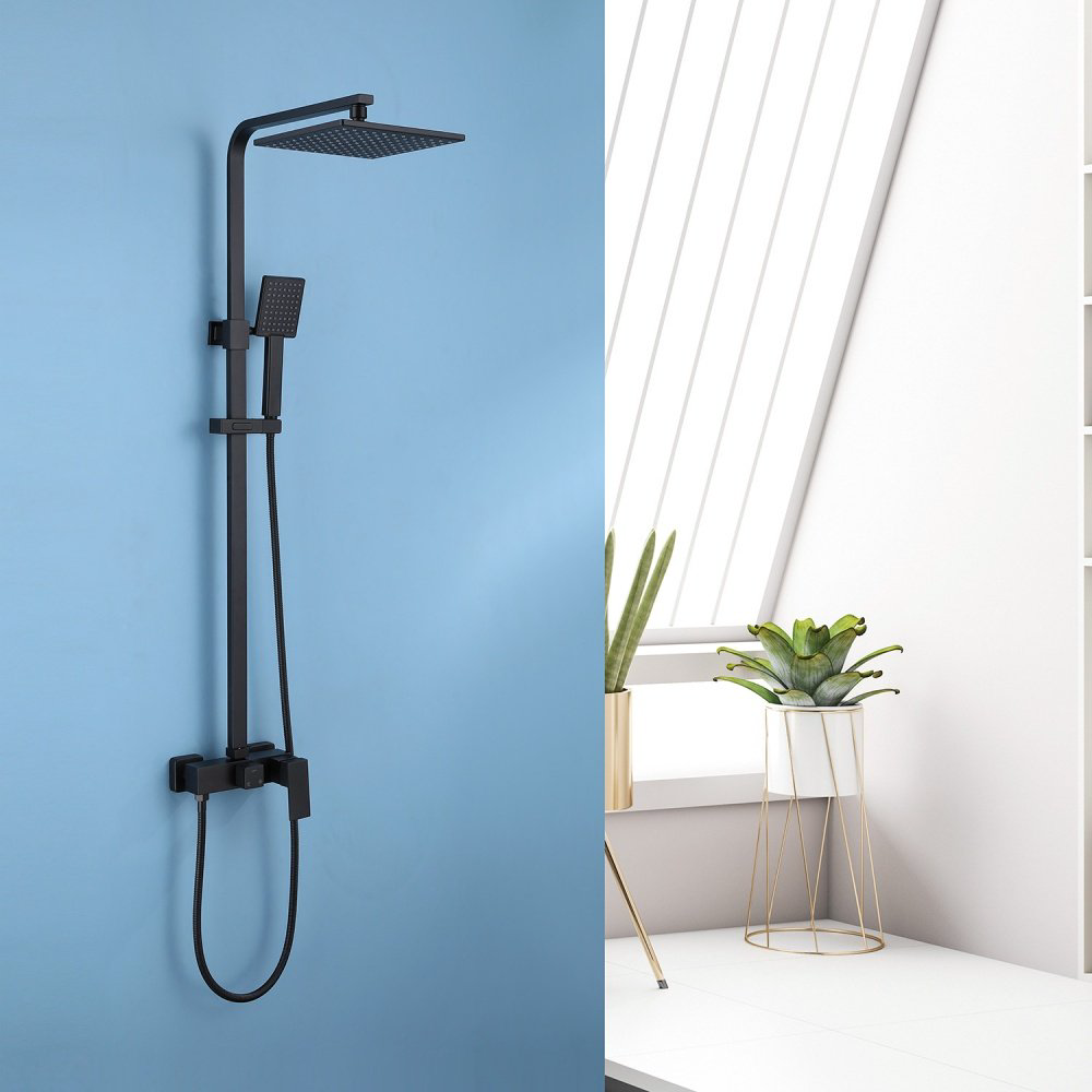 Душевая стойка Abber Daheim AF8220B черная купить,NaN