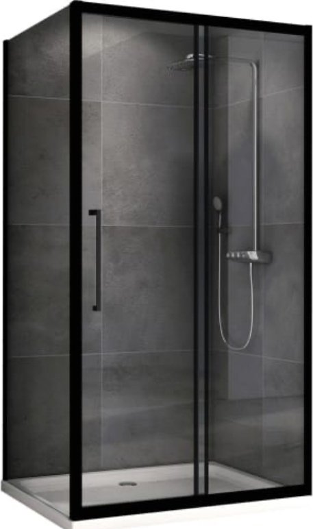 Душевое ограждение Abber трехстенное AG30150BH-S60B, 1500х1950 мм